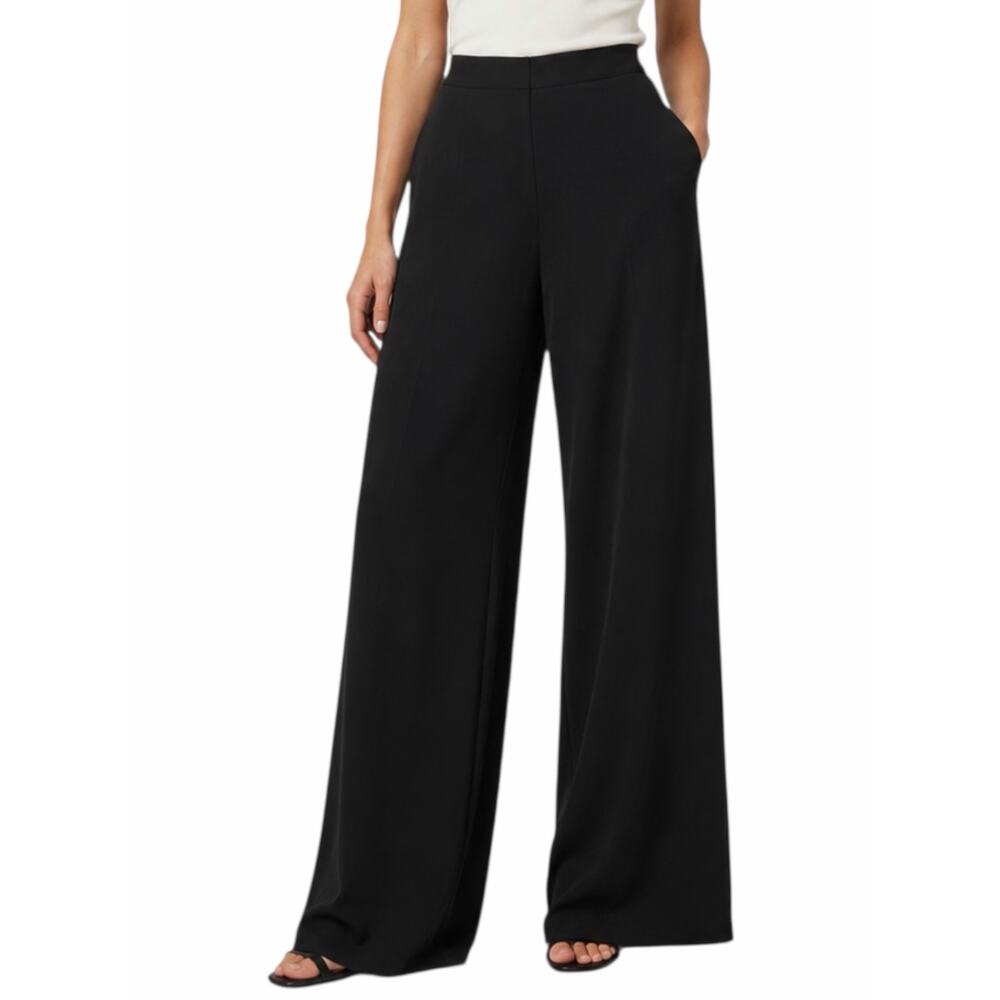 Uniqlo Crepe Jersey Straight Leg Pull On Pants Black Size XXS